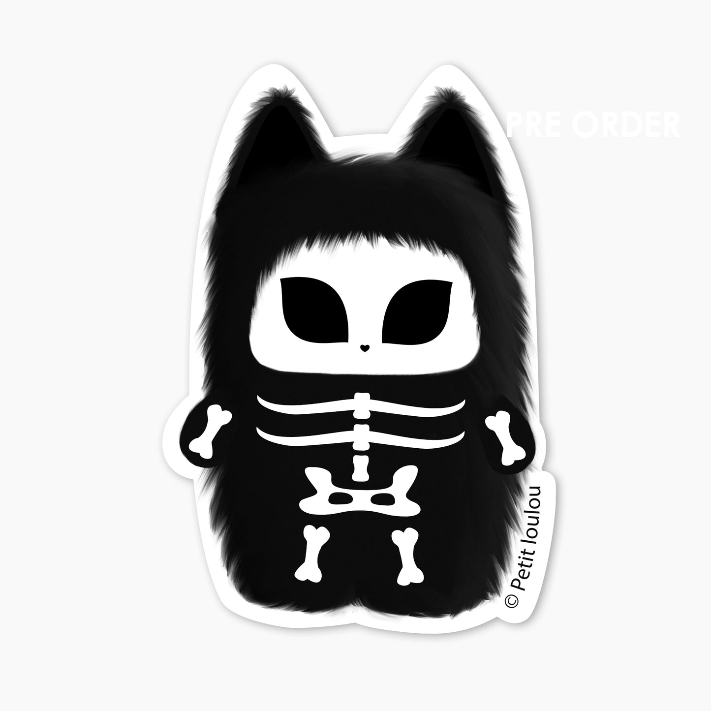 Sticker Skelly Kitty