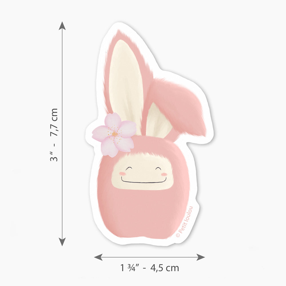 Sticker sakura bunny ice pink