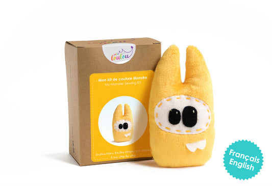 Fabriquer votre monstre en peluche - Kit couture DIY - jaune