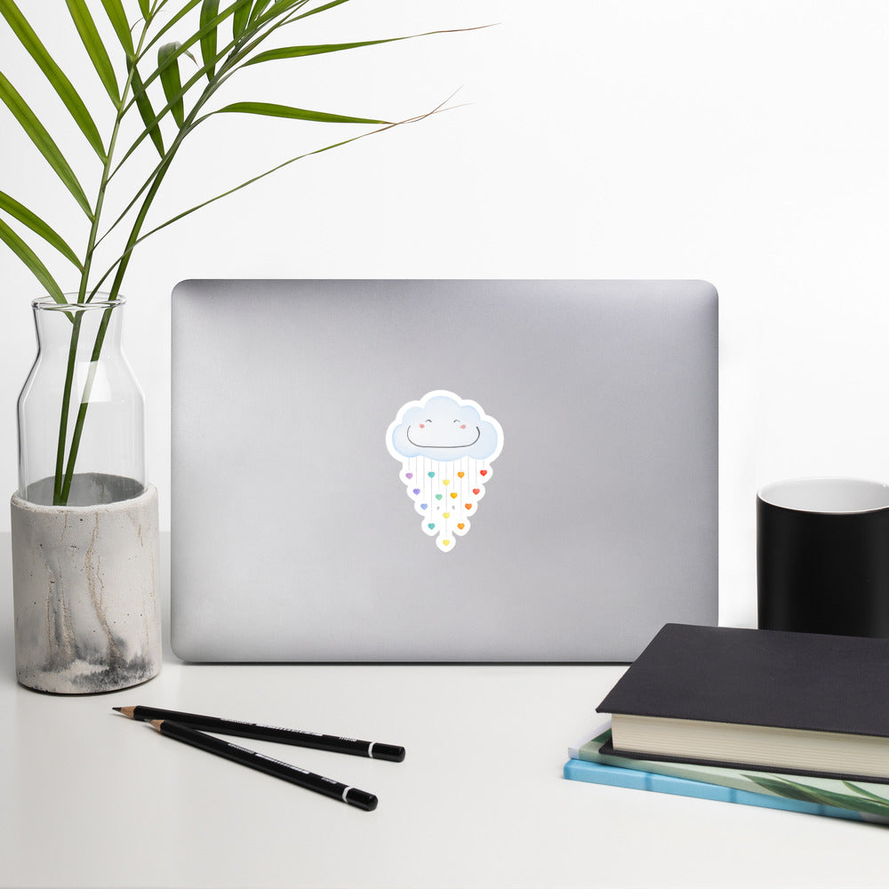Bubble-free stickers "Happy rainbow cloud"