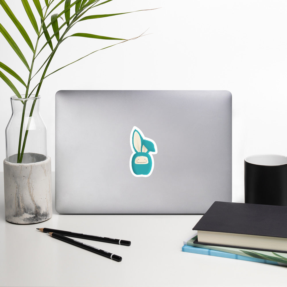 Bubble-free stickers Bunny Floppy Ears Blue