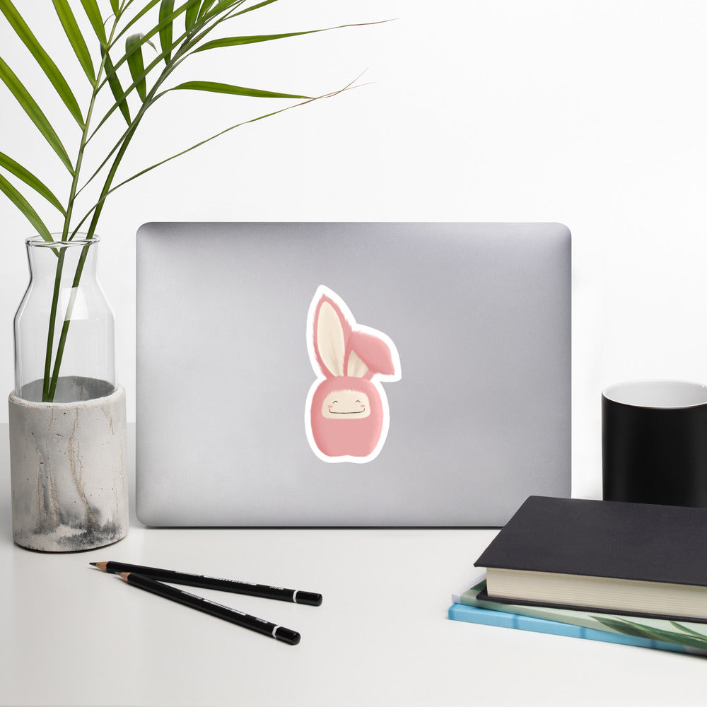 Bubble-free stickers Bunny Floppy Ear Pink
