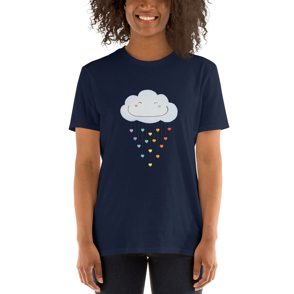 Short-Sleeve Unisex T-Shirt "Happy rainbow cloud"