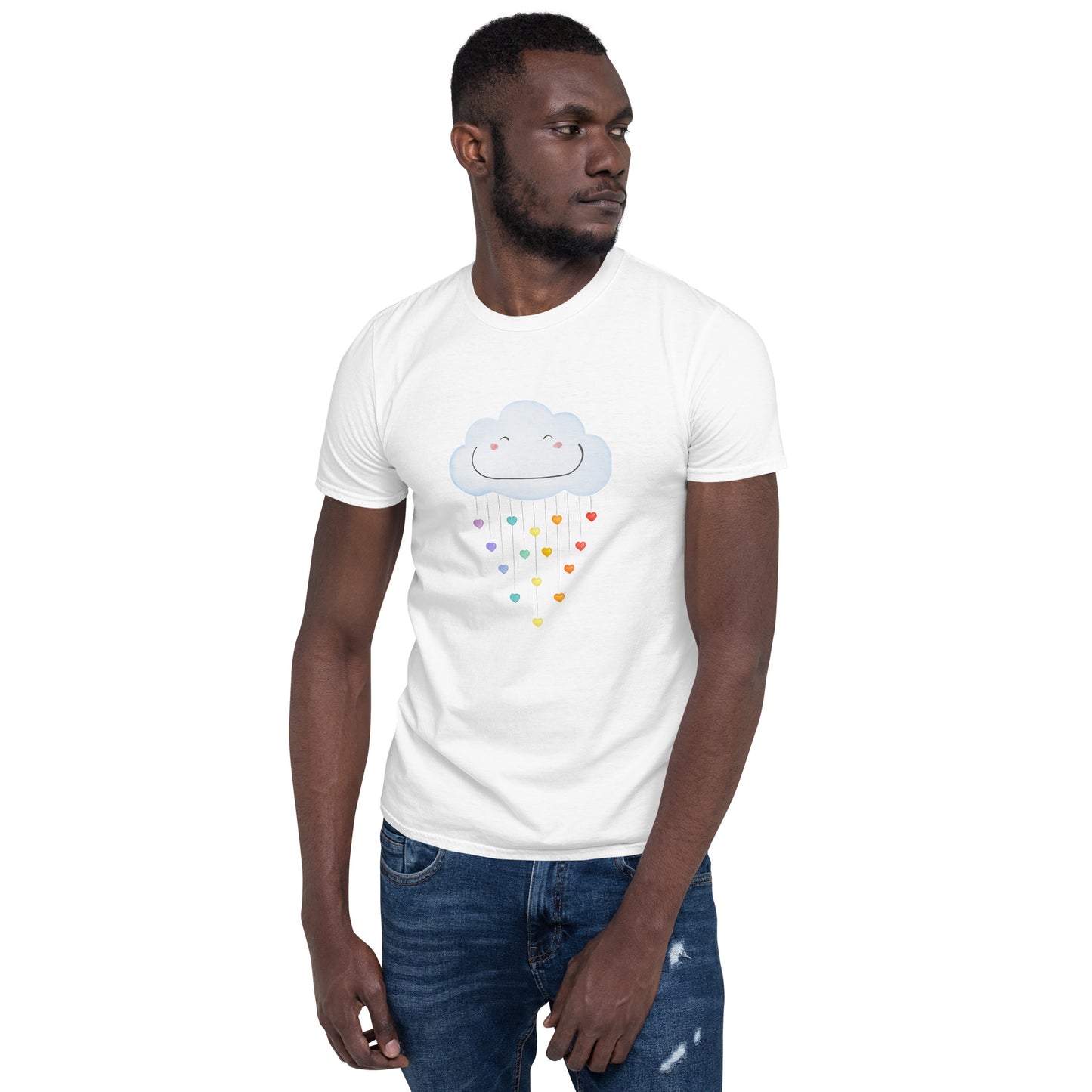 Short-Sleeve Unisex T-Shirt "Happy rainbow cloud"