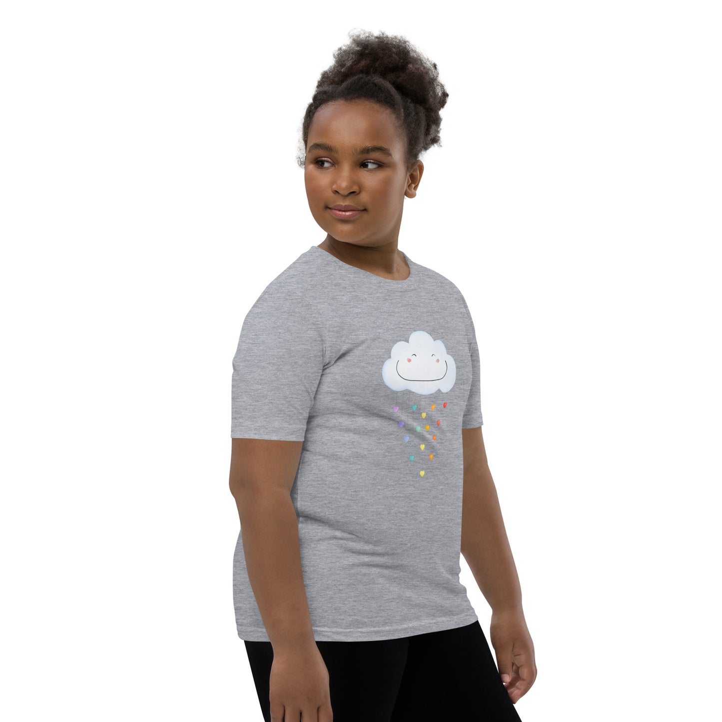 Youth Short Sleeve T-Shirt "Happy rainbow cloud"