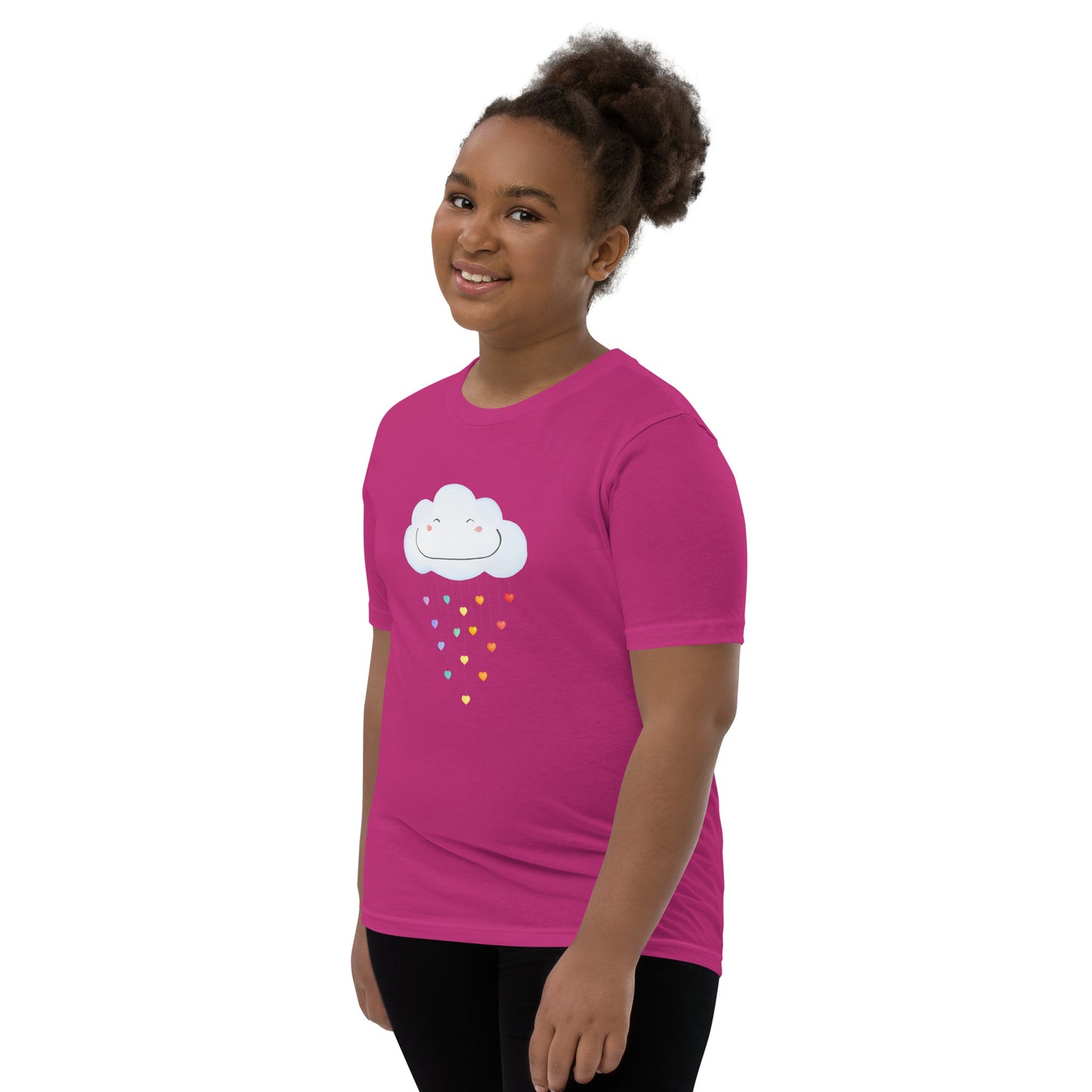 Youth Short Sleeve T-Shirt "Happy rainbow cloud"