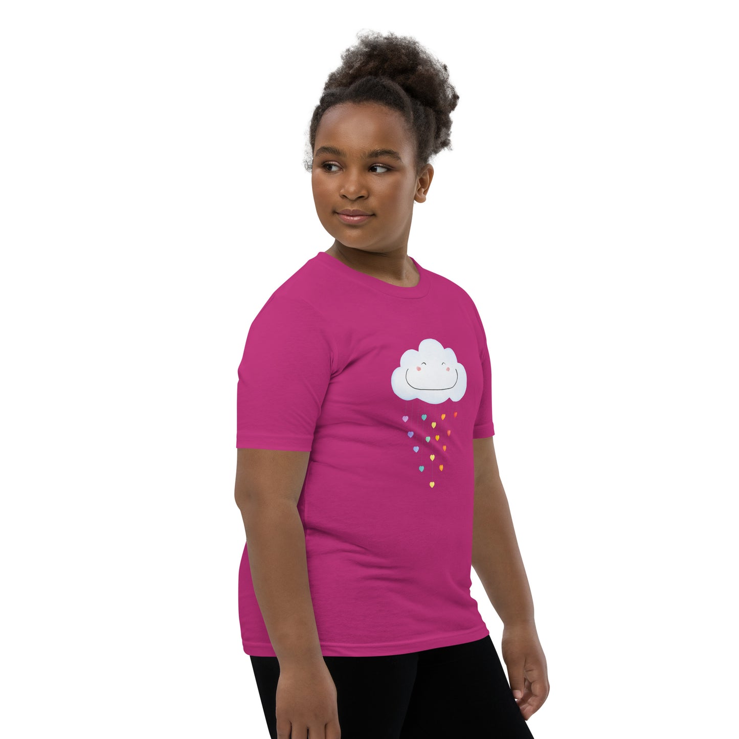 Youth Short Sleeve T-Shirt "Happy rainbow cloud"