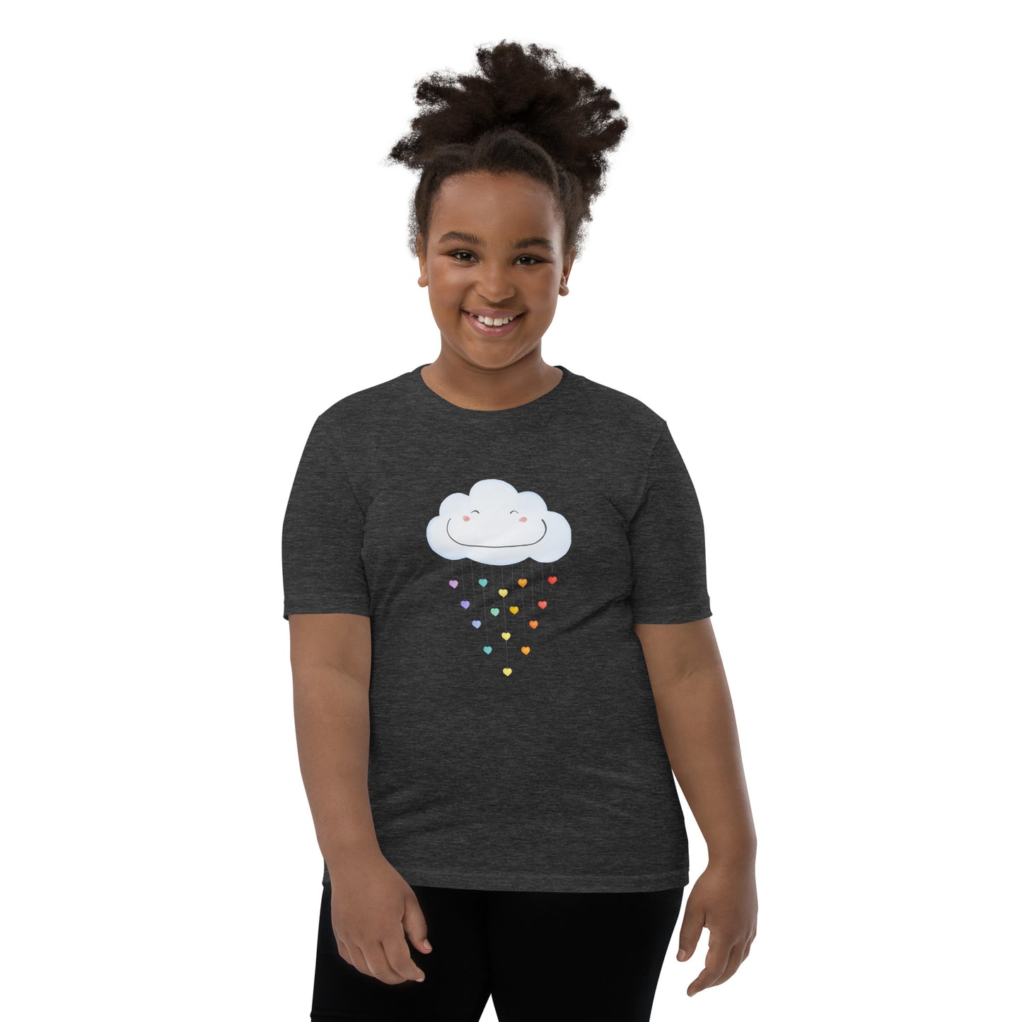 Youth Short Sleeve T-Shirt "Happy rainbow cloud"