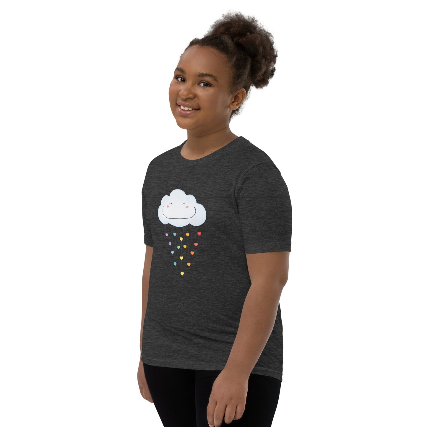 Youth Short Sleeve T-Shirt "Happy rainbow cloud"