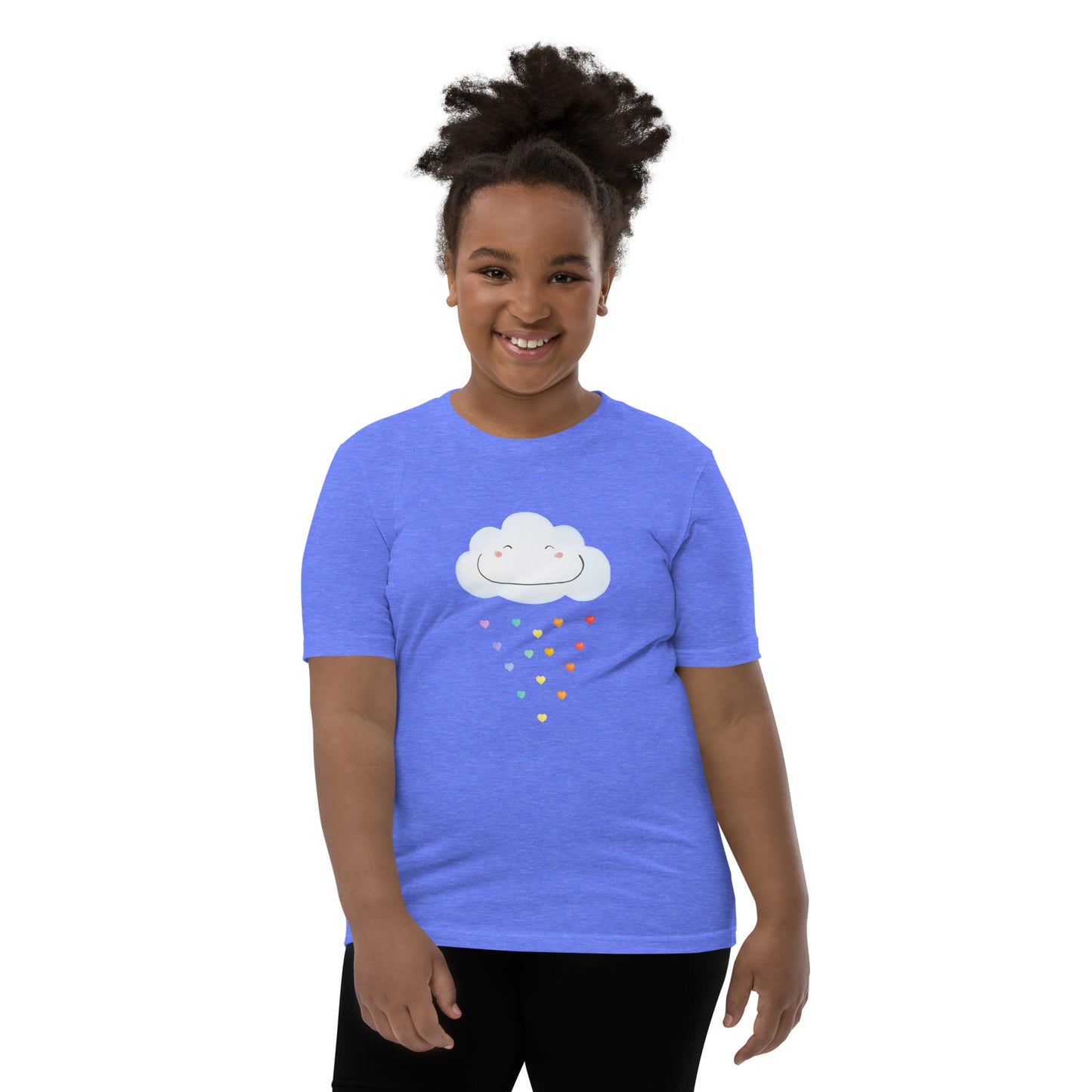 Youth Short Sleeve T-Shirt "Happy rainbow cloud"