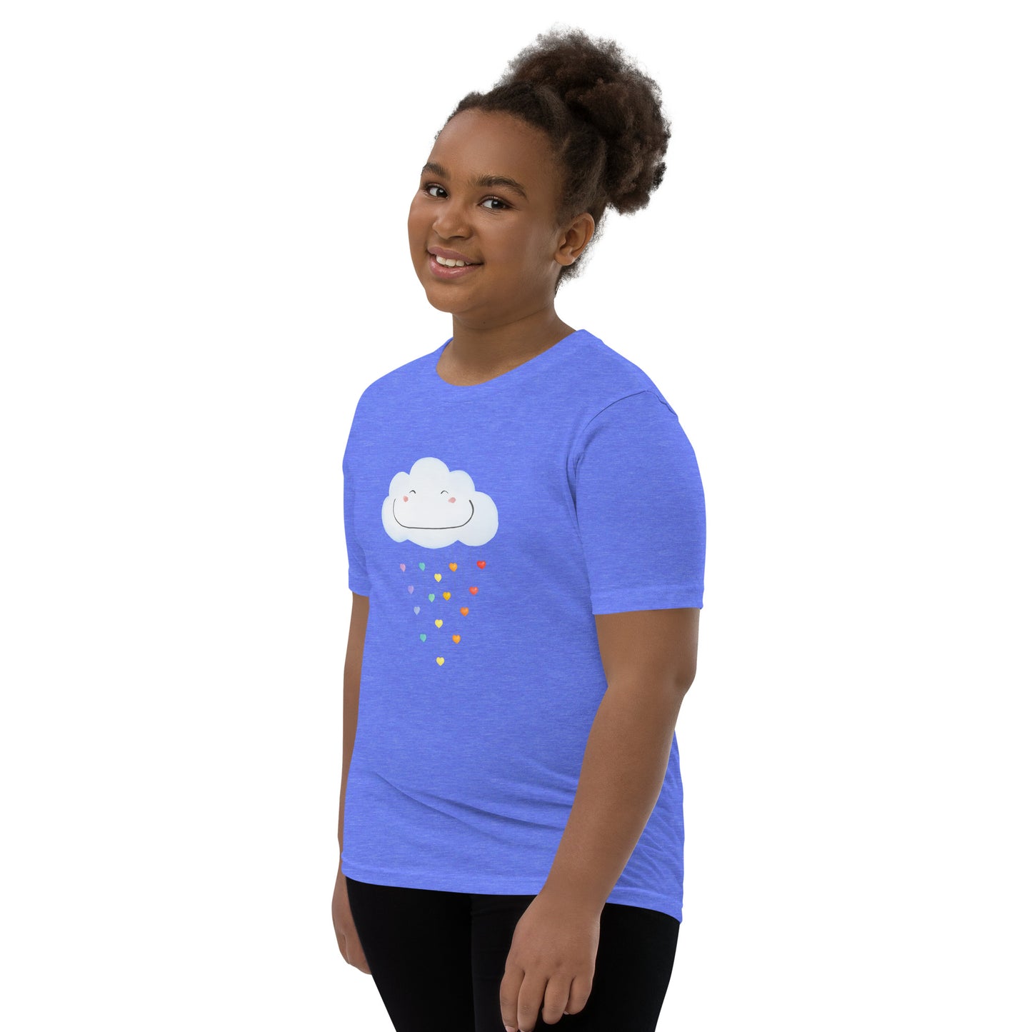 Youth Short Sleeve T-Shirt "Happy rainbow cloud"