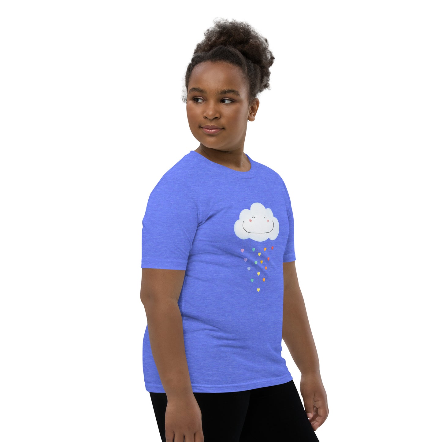 Youth Short Sleeve T-Shirt "Happy rainbow cloud"