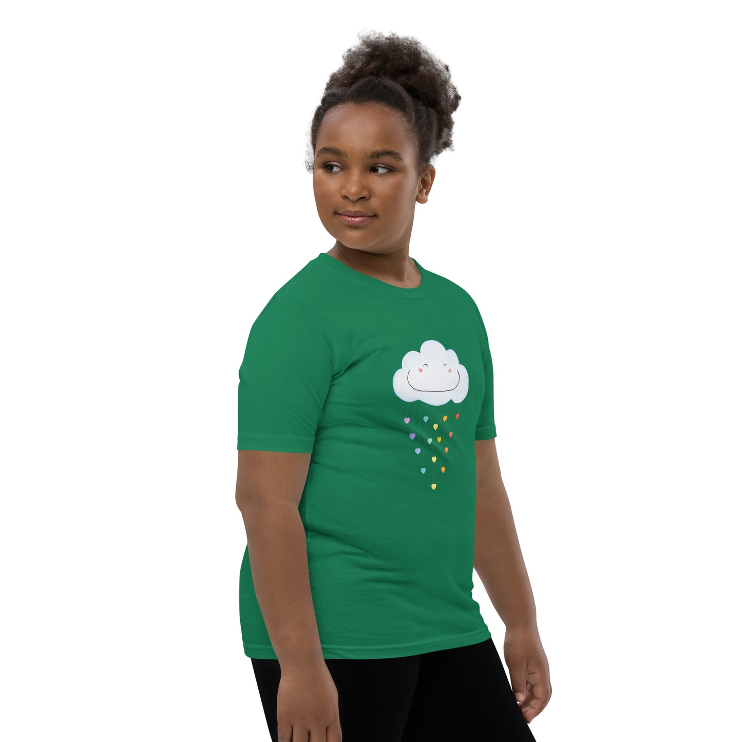 Youth Short Sleeve T-Shirt "Happy rainbow cloud"