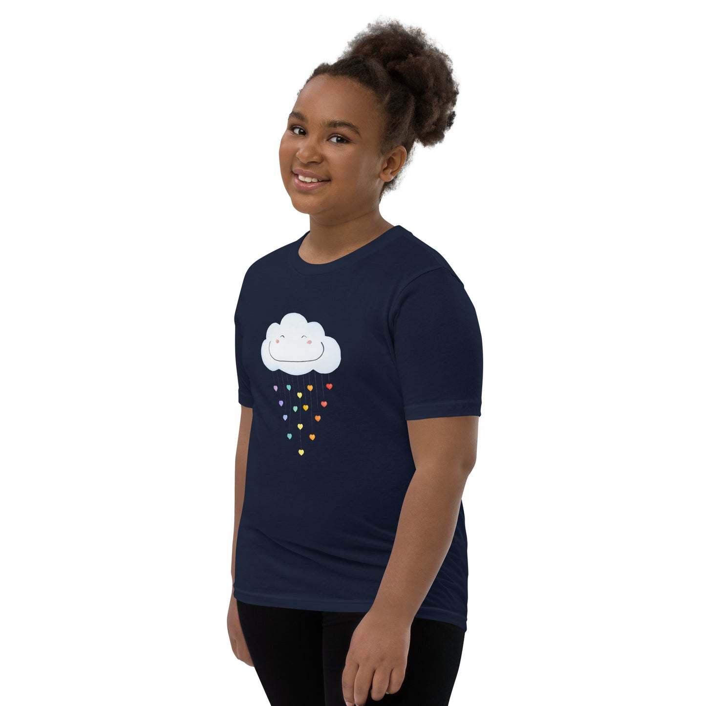 Youth Short Sleeve T-Shirt "Happy rainbow cloud"