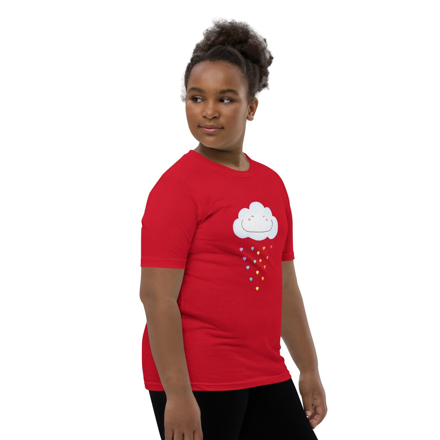 Youth Short Sleeve T-Shirt "Happy rainbow cloud"