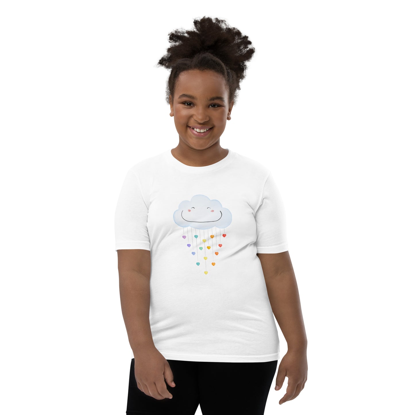 Youth Short Sleeve T-Shirt "Happy rainbow cloud"