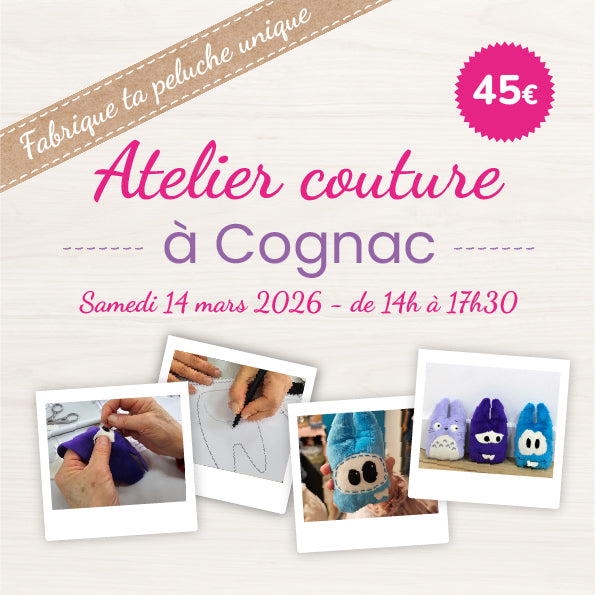 Atelier couture debutant a Cognac- Créer votre petite peluche