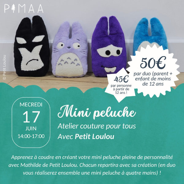 17 juin • Angoulême • Atelier couture de peluche