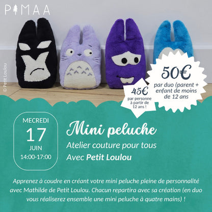 17 juin • Angoulême • Atelier couture de peluche