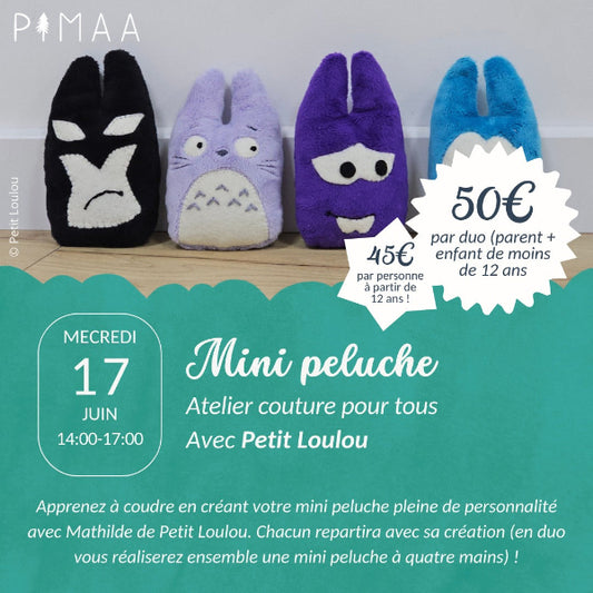 17 juin • Angoulême • Atelier couture de peluche
