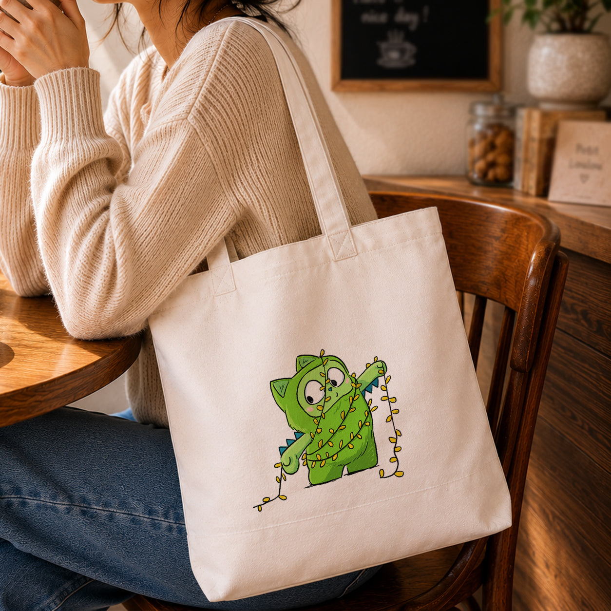 Catus Cotton Tote Bag