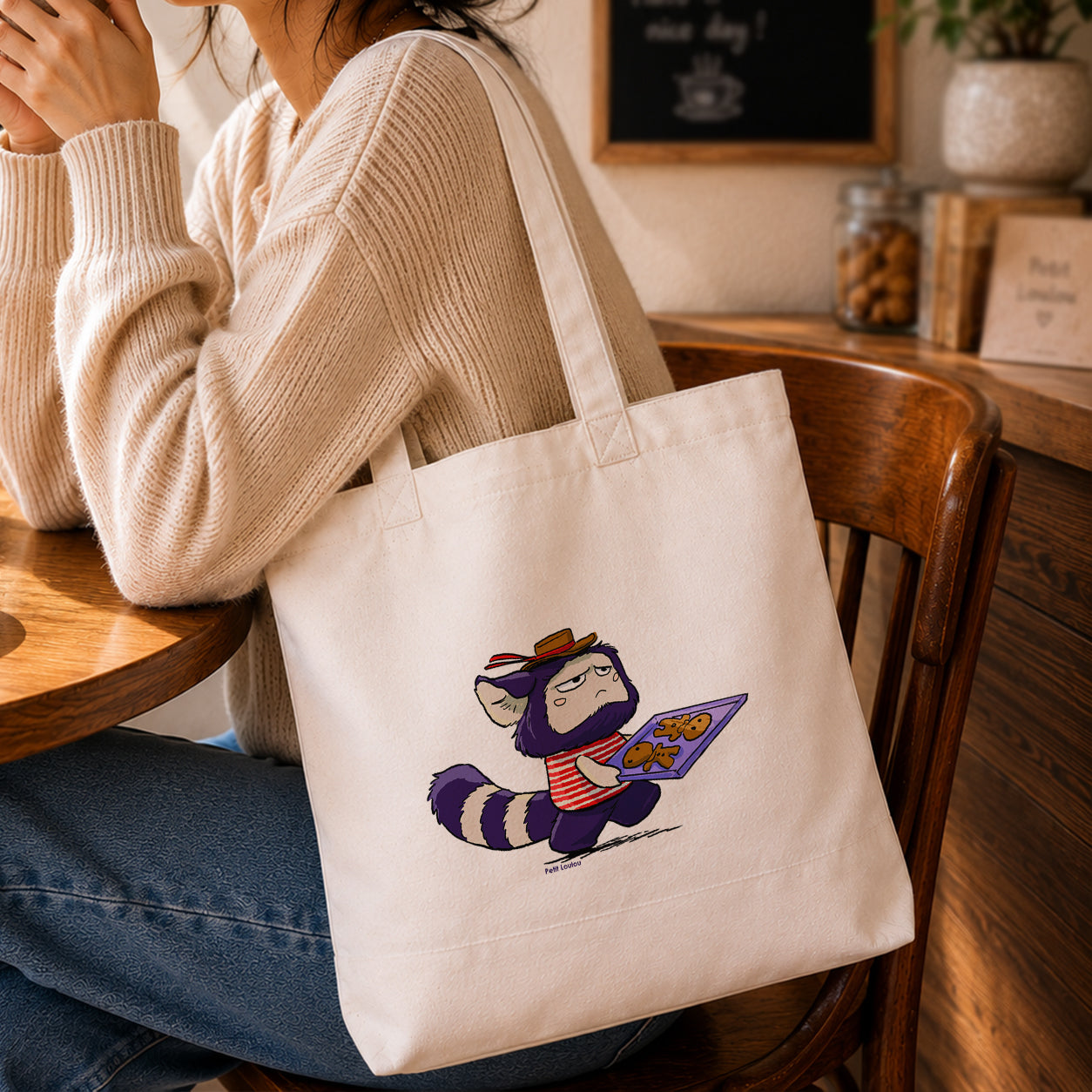 Baking Lemurelf Cotton Tote Bag