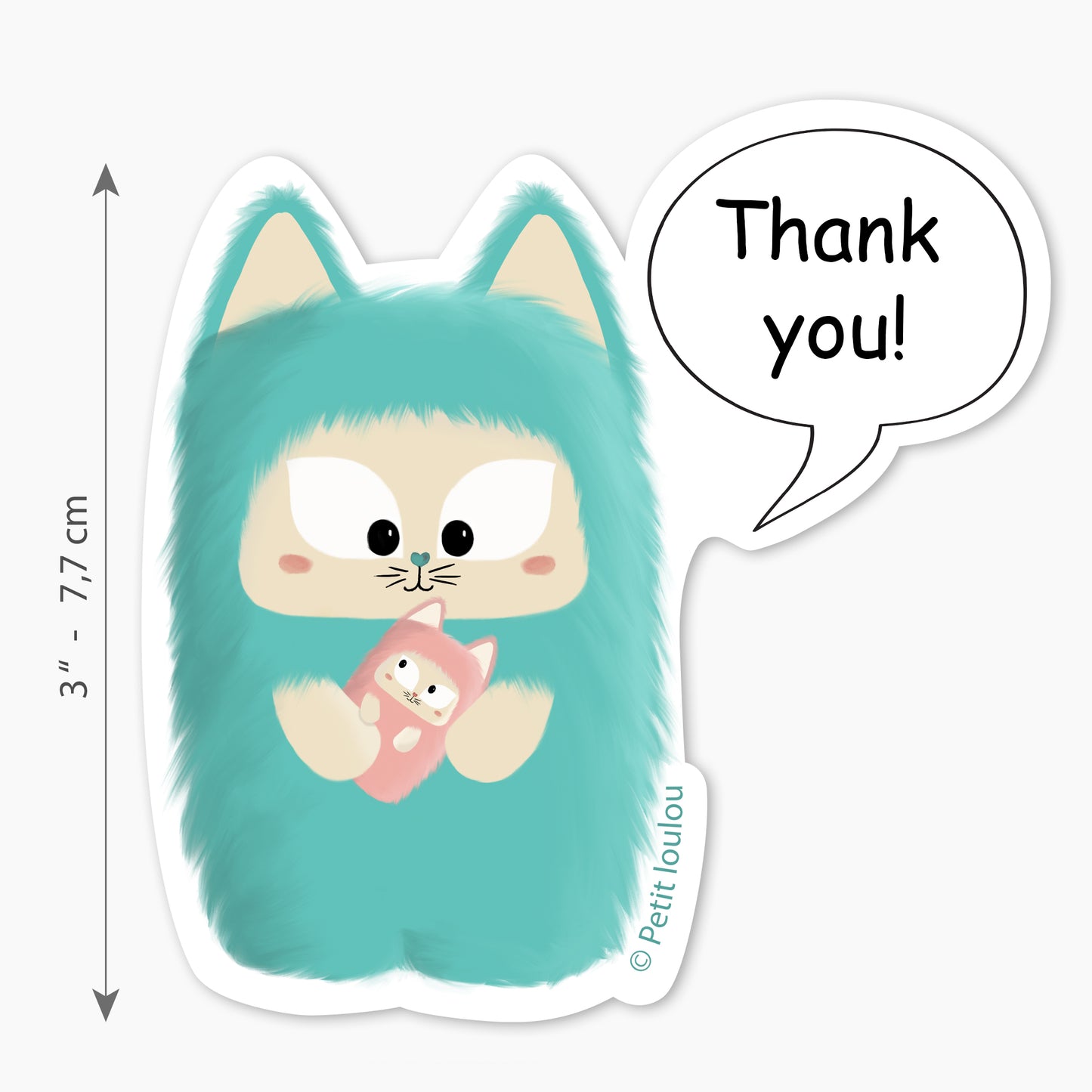 Sticker Thank you Kitty