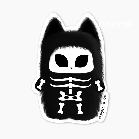 Sticker Skelly Kitty