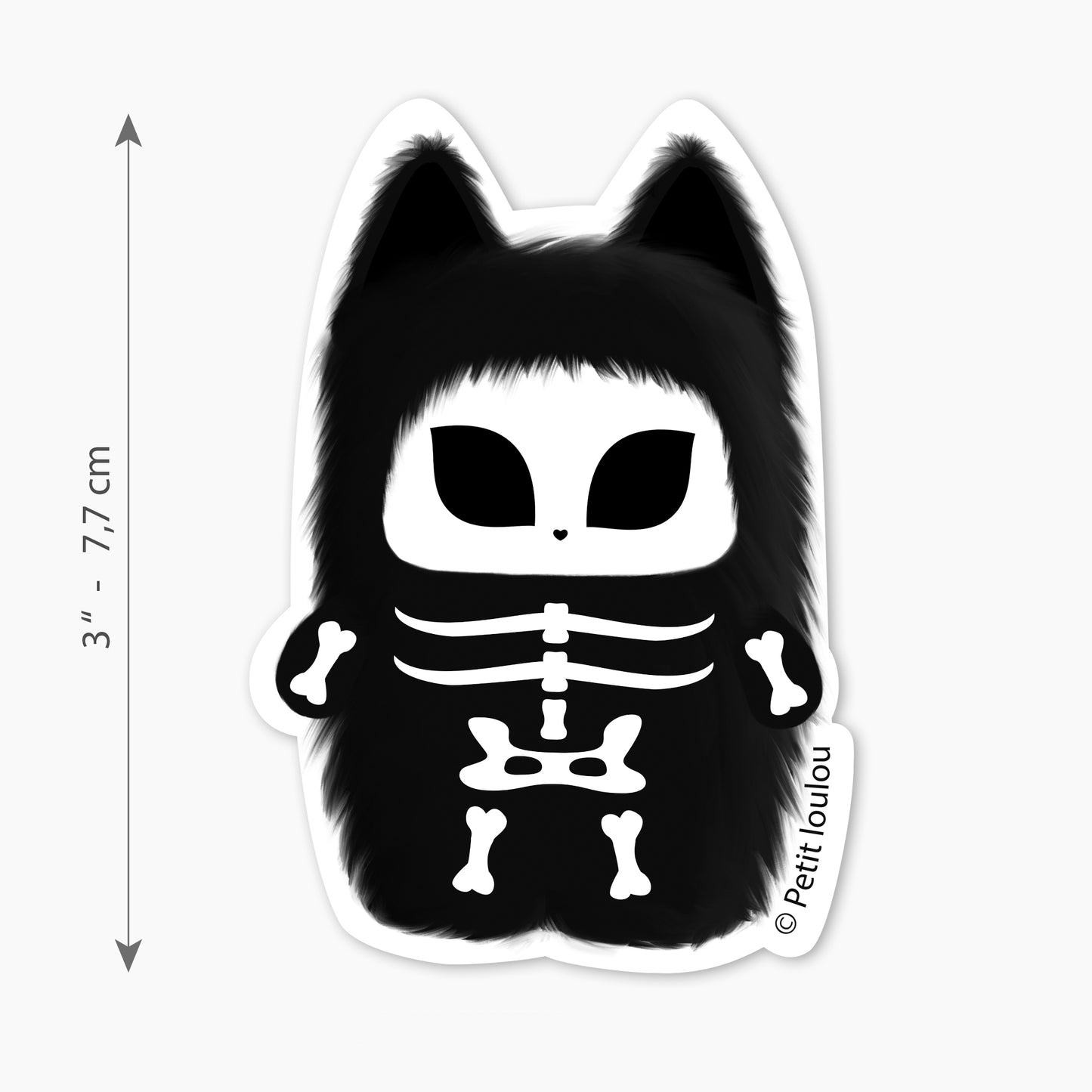Sticker Skelly Kitty