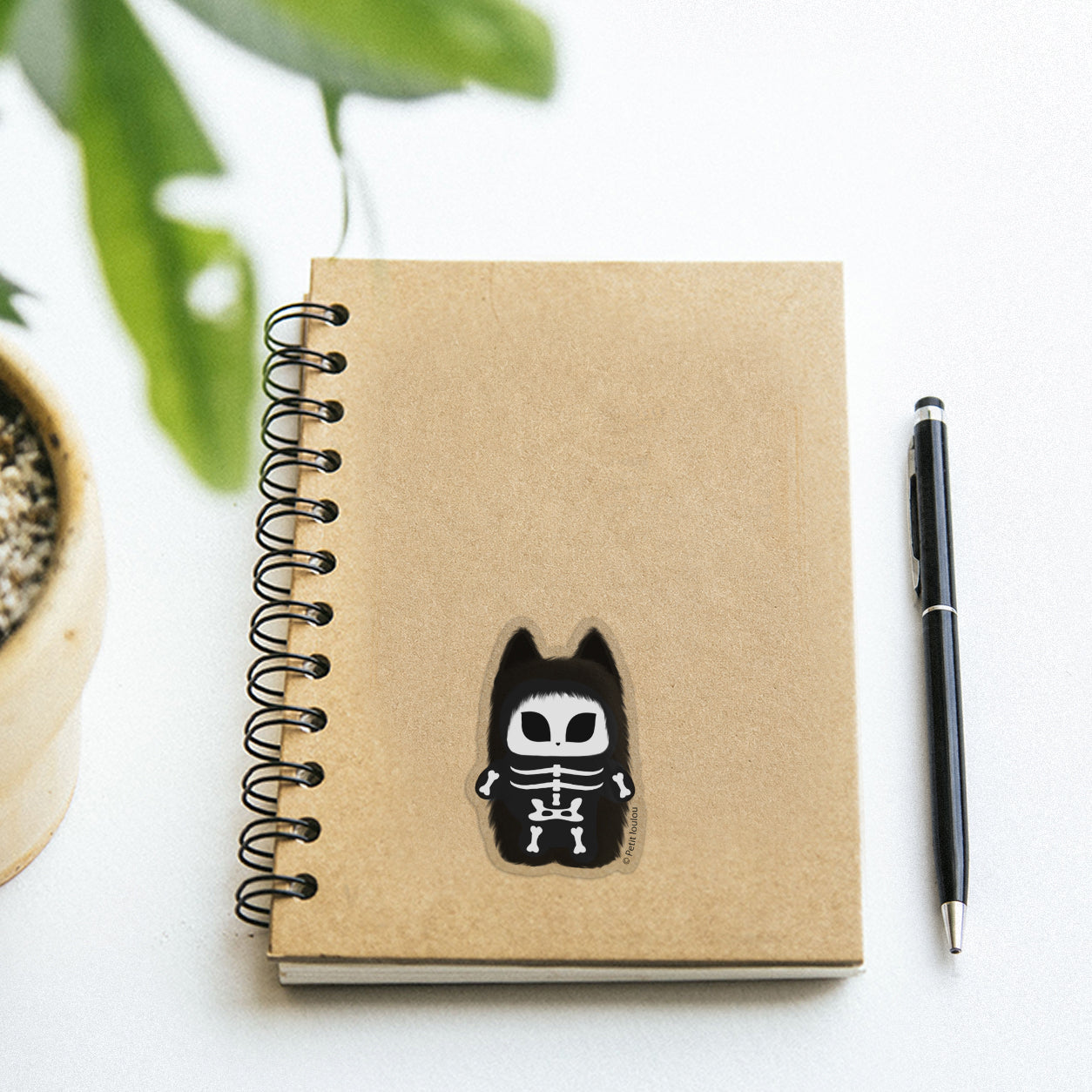 Sticker Skelly Kitty