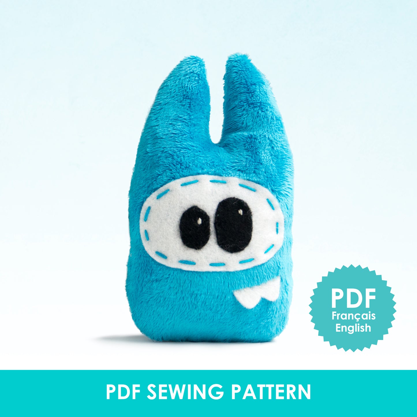 PDF Sewing Pattern - Blue monster