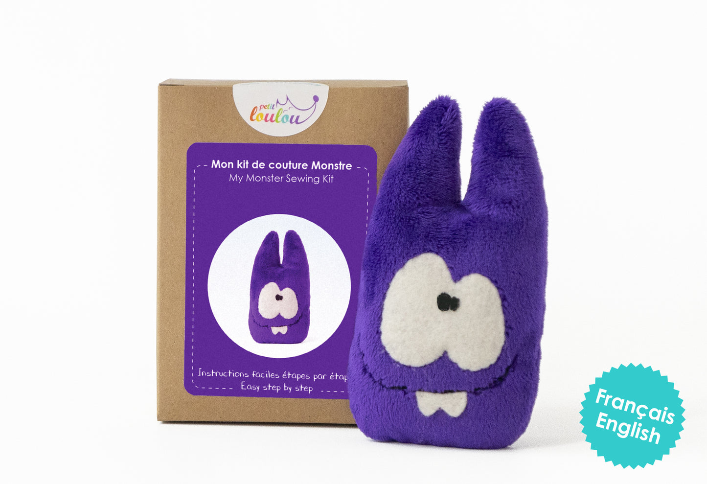 Fabriquer votre propre monstre - Kit couture peluche - Violet