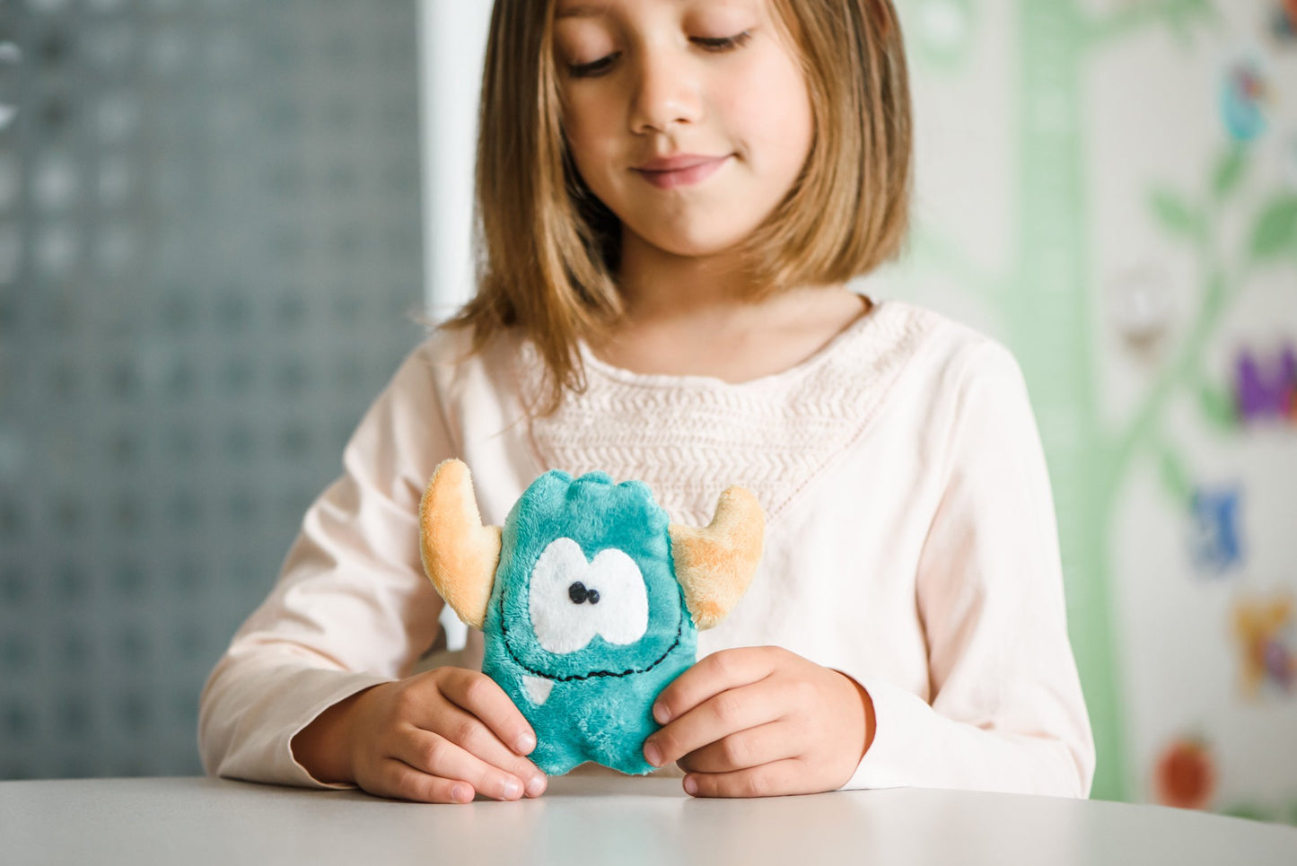 Make your Monster - A DIY sewing kit for kids - Blue with horns