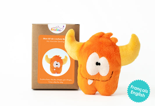 Make Your Own Monster - A DIY plush monster kit - Orange