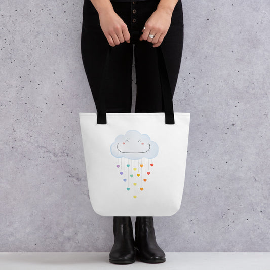 Tote bag "Happy rainbow cloud"
