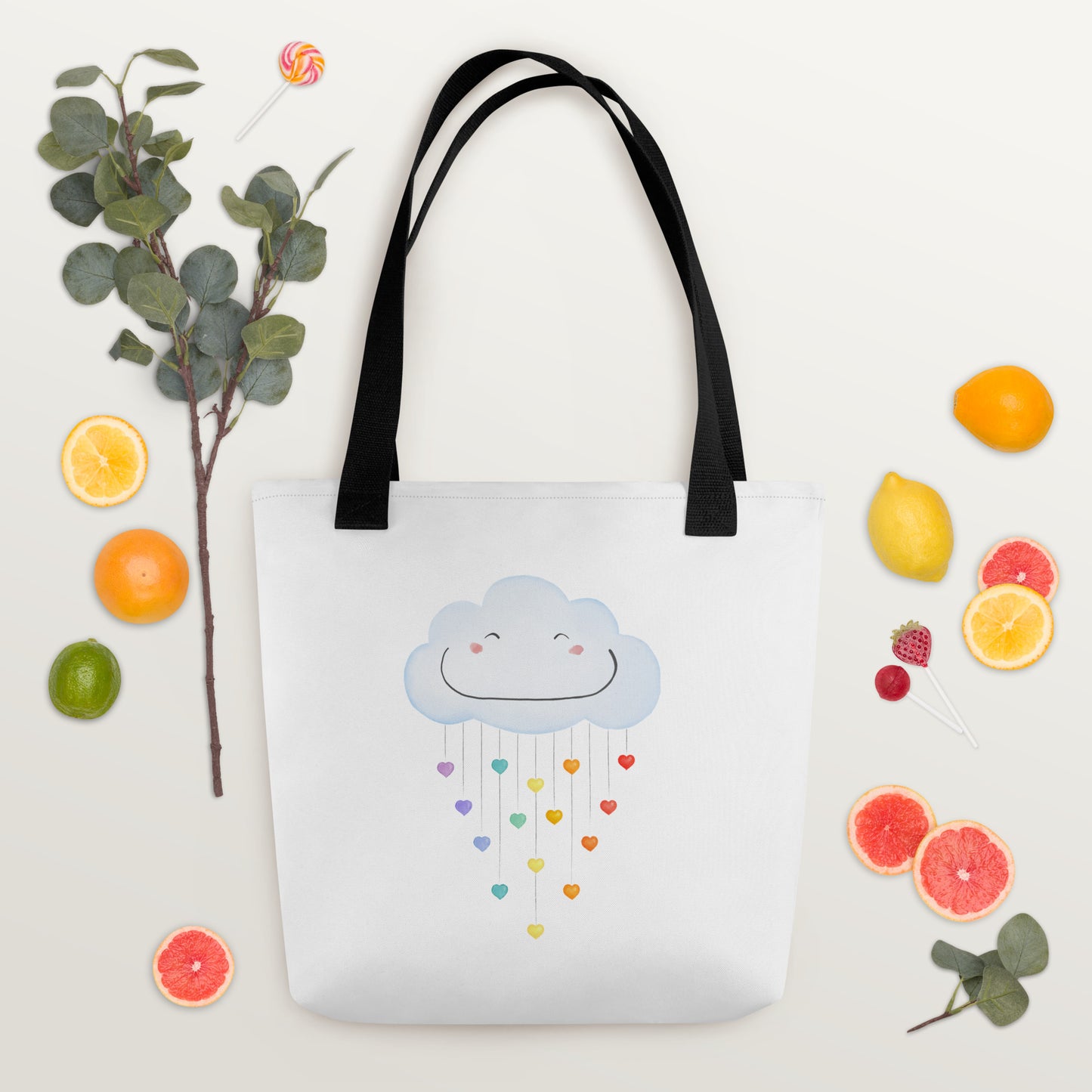 Tote bag "Happy rainbow cloud"