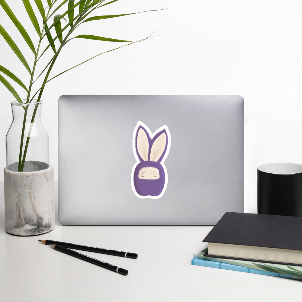 Bubble-free stickers Bunny Purple
