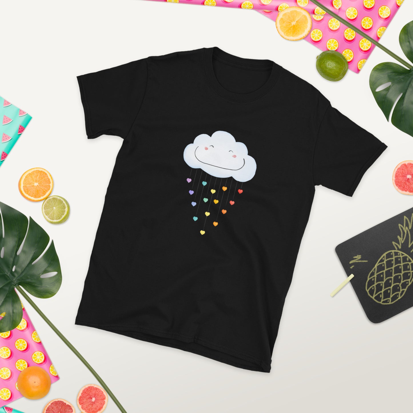 Short-Sleeve Unisex T-Shirt "Happy rainbow cloud"