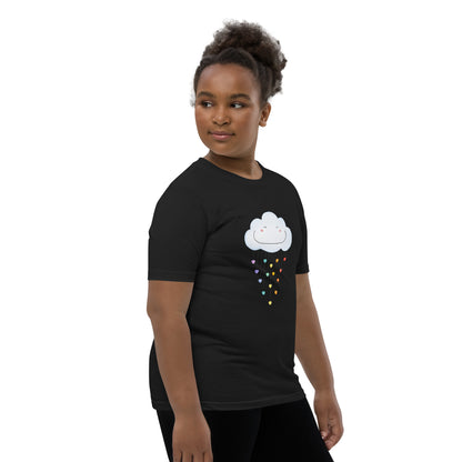 Youth Short Sleeve T-Shirt "Happy rainbow cloud"