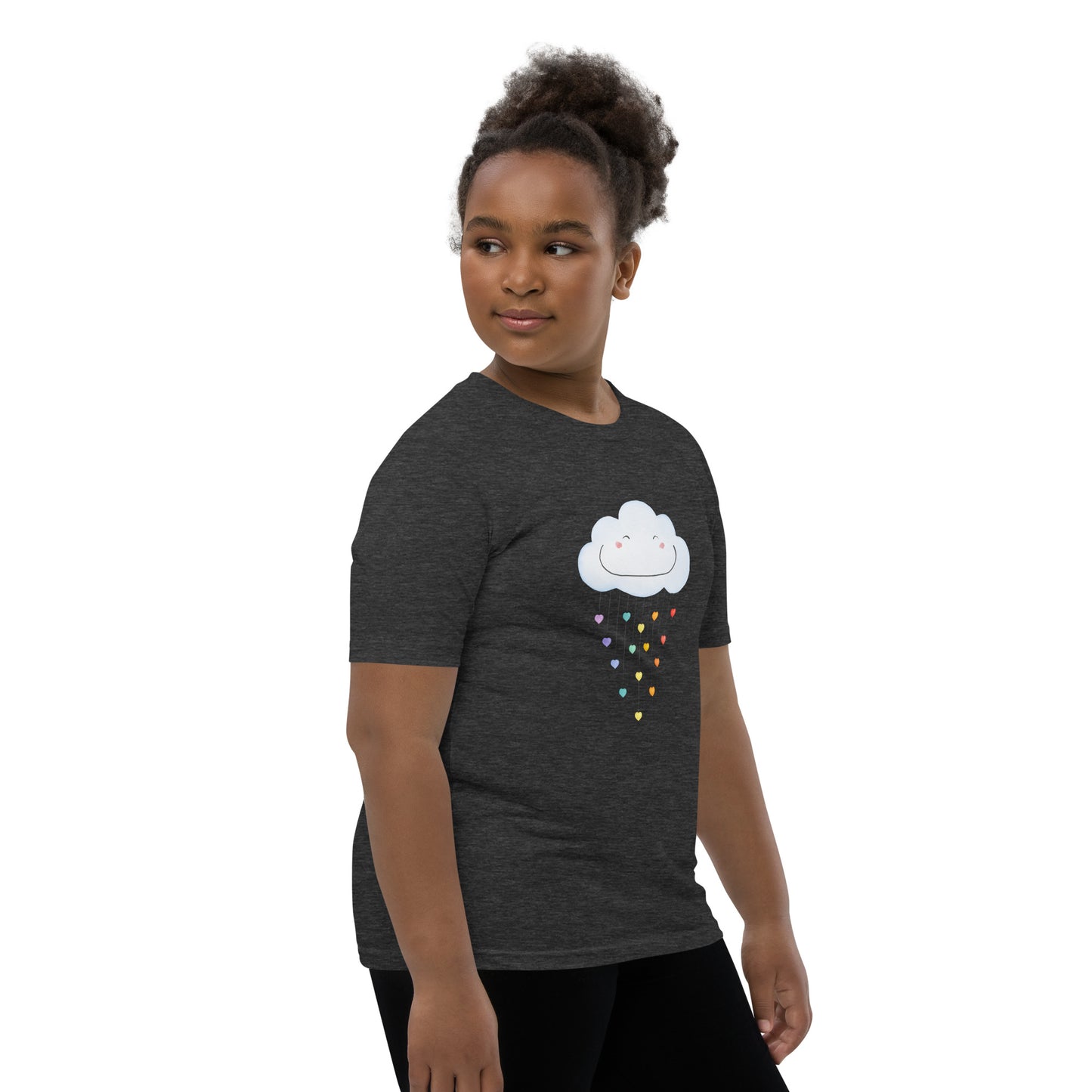 Youth Short Sleeve T-Shirt "Happy rainbow cloud"
